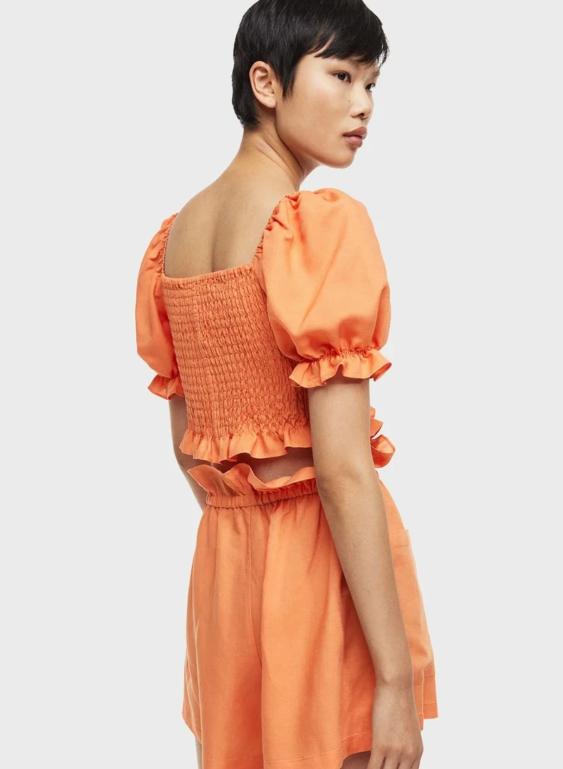 H&M Pocket Detail High Waist Shorts